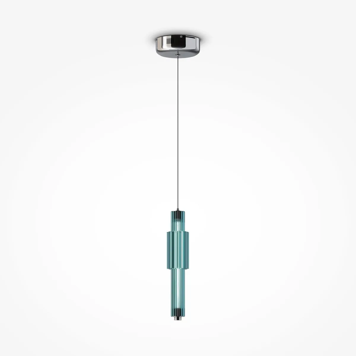 MOD308PL-L9BL3K Подвесной Светильник Modern 3000K 180.0° IP 20 Металл, Стекло LED Хром Синий