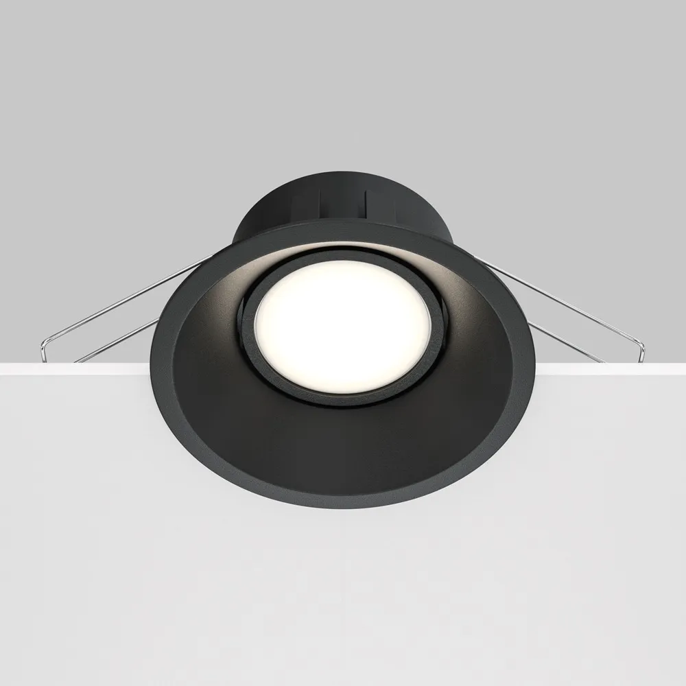 DL028-2-01B Встраиваемый Светильник Downlight 0K IP 20 Алюминий GU10 Черный