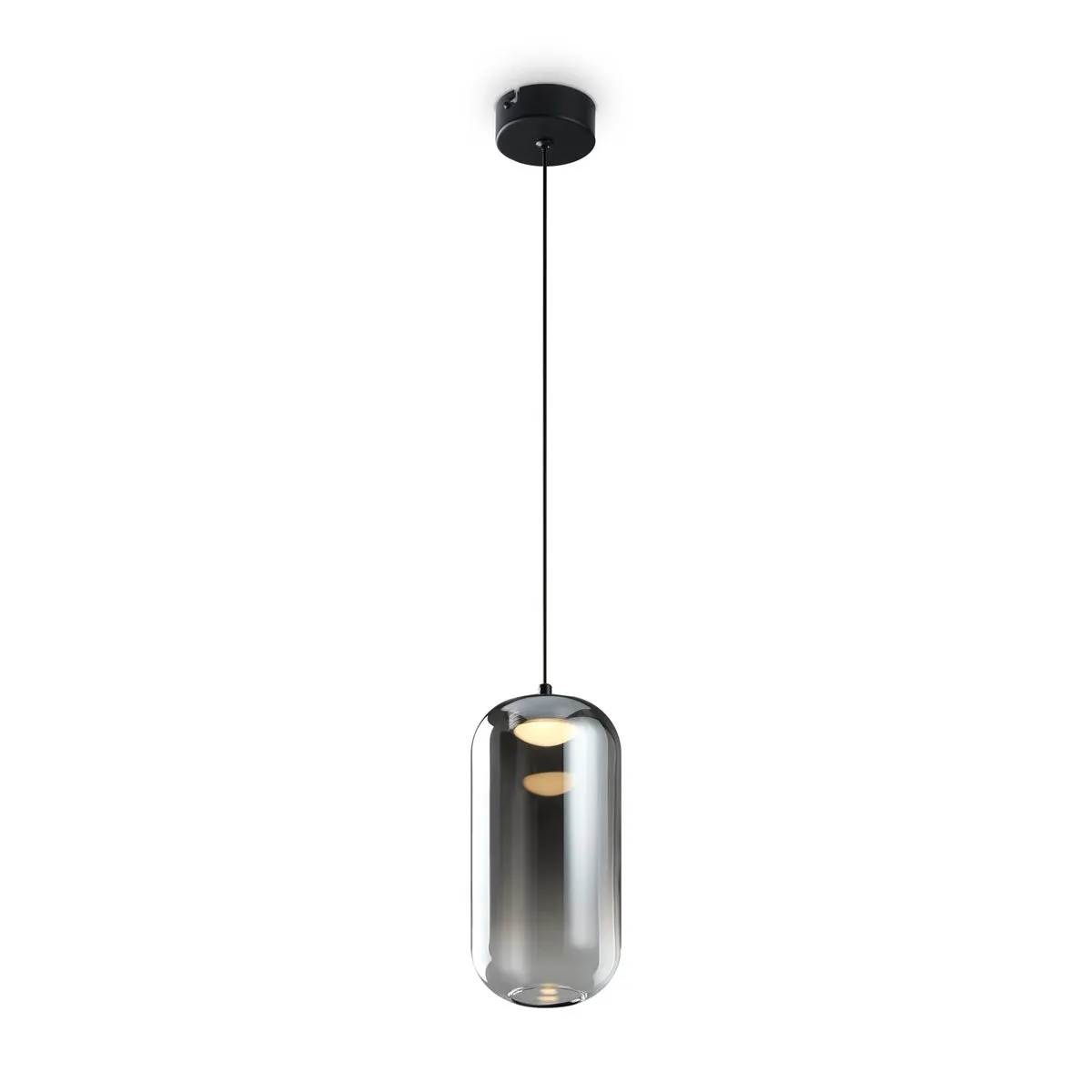 FR6134PL-L4SM Подвесной Светильник LED 3000K 120.0° IP 20 Металл, Стекло LED Черный Дымчатый 4Вт