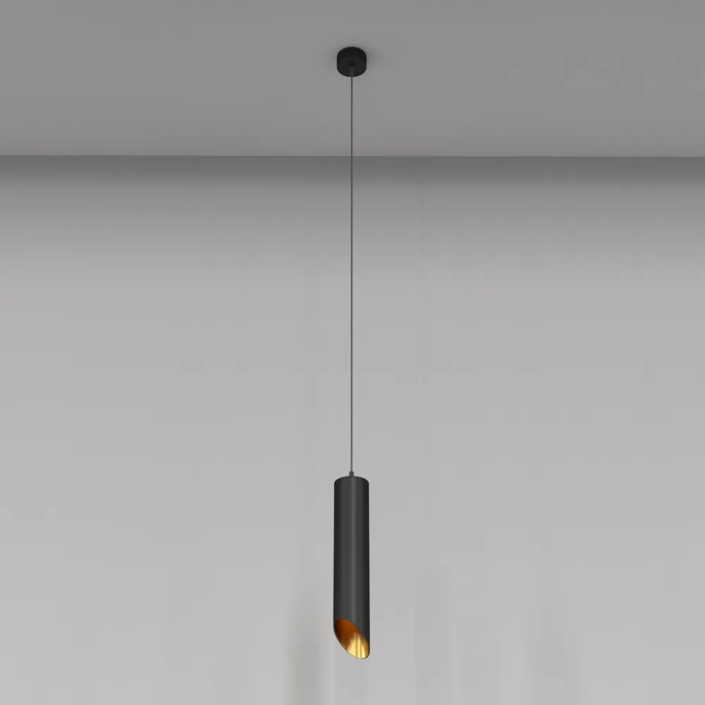 P044PL-01-30GU10-B Подвесной Светильник Pendant 0K IP 20 Алюминий GU10 Черный с Золотом