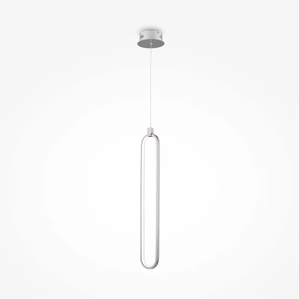 MOD017PL-L13N Подвесной Светильник Modern 3000K 120.0° IP 20 Металл, Акрил LED Никель Белый 17Вт