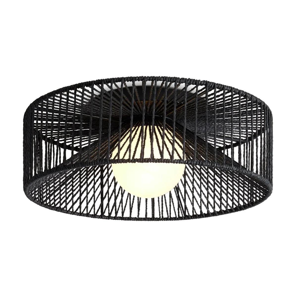 FR5405CL-01B Потолочный Светильник Modern 0K IP 20 Металл, Бумажная веревка E14 Черный 40Вт