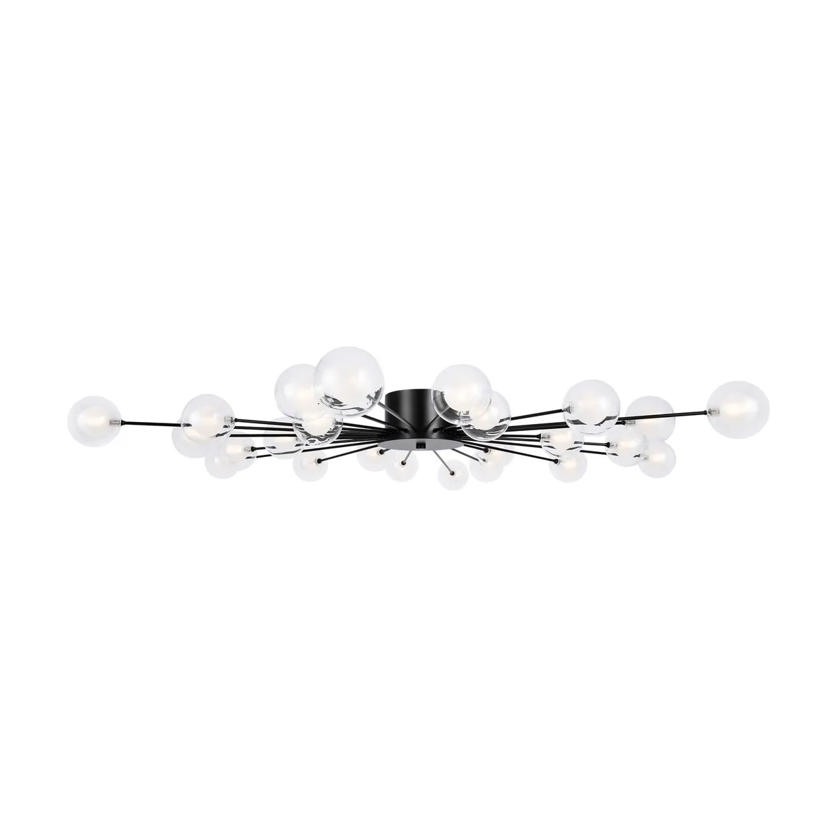 FR5242CL-24B1 Потолочный Светильник Modern 0K IP 20 Металл, Стекло G4 Черный Прозрачный 3Вт