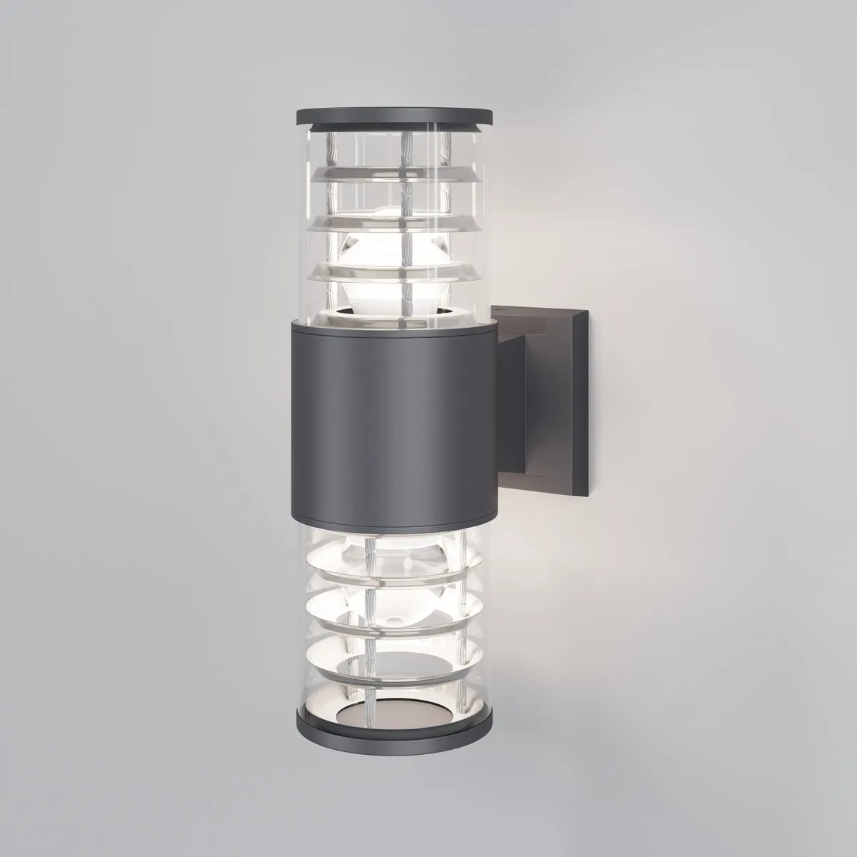 O576WL-02GR Настенный Светильник Outdoor 0K 120° IP 54 Алюминий E27 Серый 60Вт