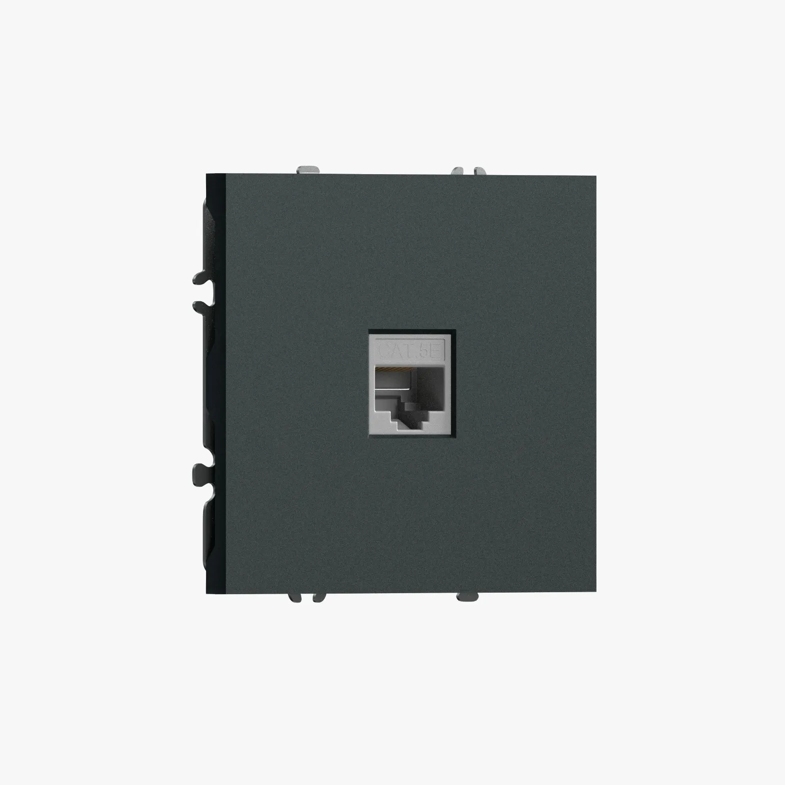 DB16200-DS85957 Компьютерная розетка одиночная RJ45 (cat.5/ClassE-8), черный графит Donel S08