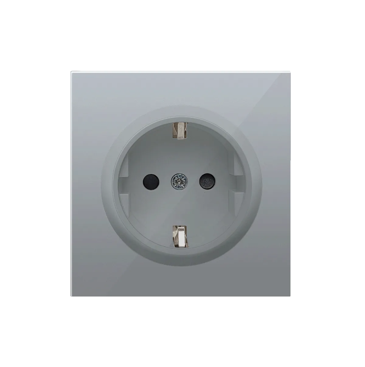 Накладка для розетки Schuko с заземлением со шторками 16A 250 В~, алюминий DA22026 серия R98