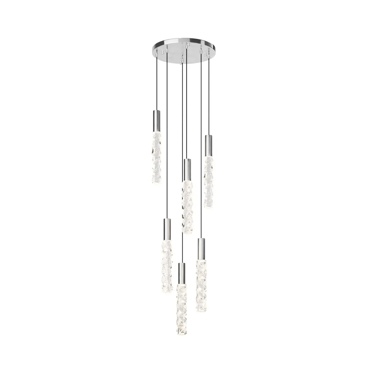MOD328PL-L18CH3K Подвесной Светильник Modern 3000K 180.0° IP 20 Металл, Хрусталь LED Хром Прозрачный 17Вт