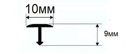 Порог Т 10*9*2700 мм черный муар ART-ALUM (AL)