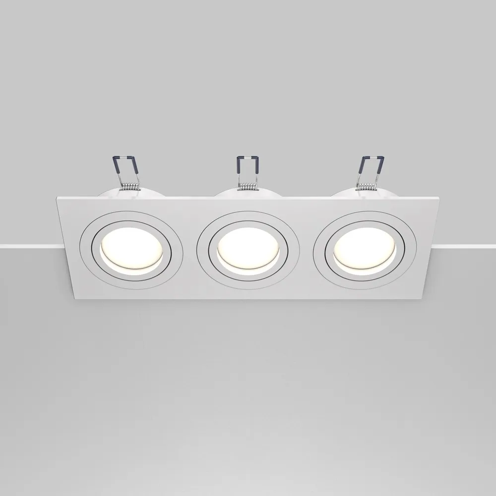 DL024-2-03W Встраиваемый Светильник Downlight 0K 120° IP 20 Алюминий GU10 Белый