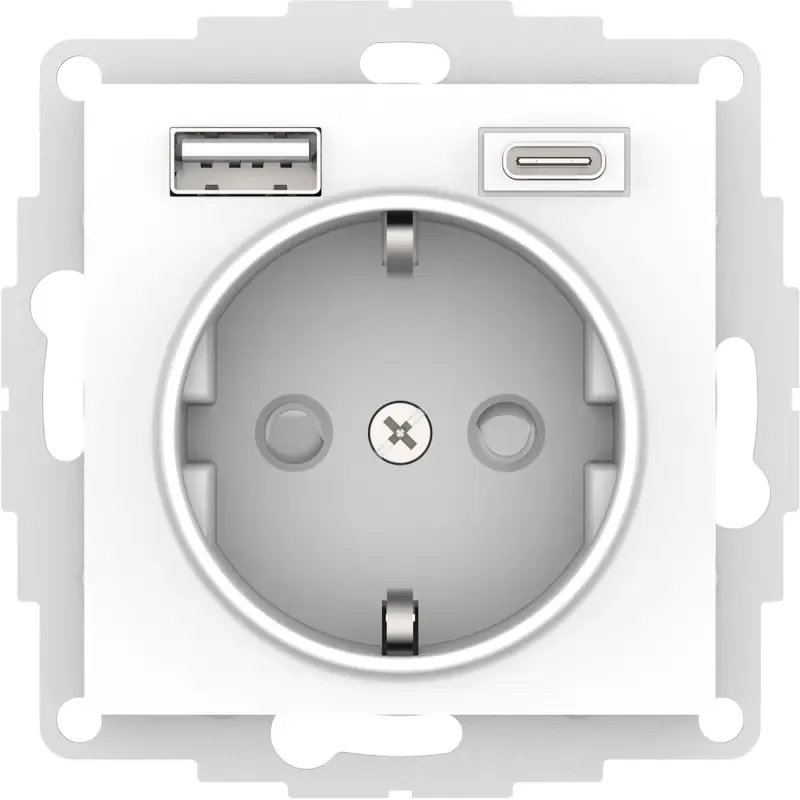 ATN000132 Розетка электрическая Systeme AtlasDesign БЕЛАЯ