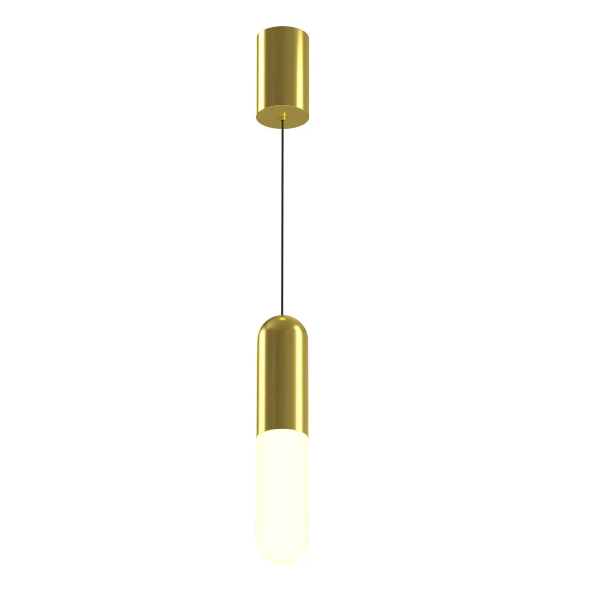 P101PL-L300-12W3K-BS Подвесной Светильник Pendant 3000K 125.0° IP 20 Алюминий и стекло LED Латунь
