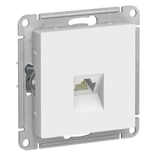 Розетка информационная RJ45 категория 5e Schneider Atlas Design (Белый) Артикул: ATN000183