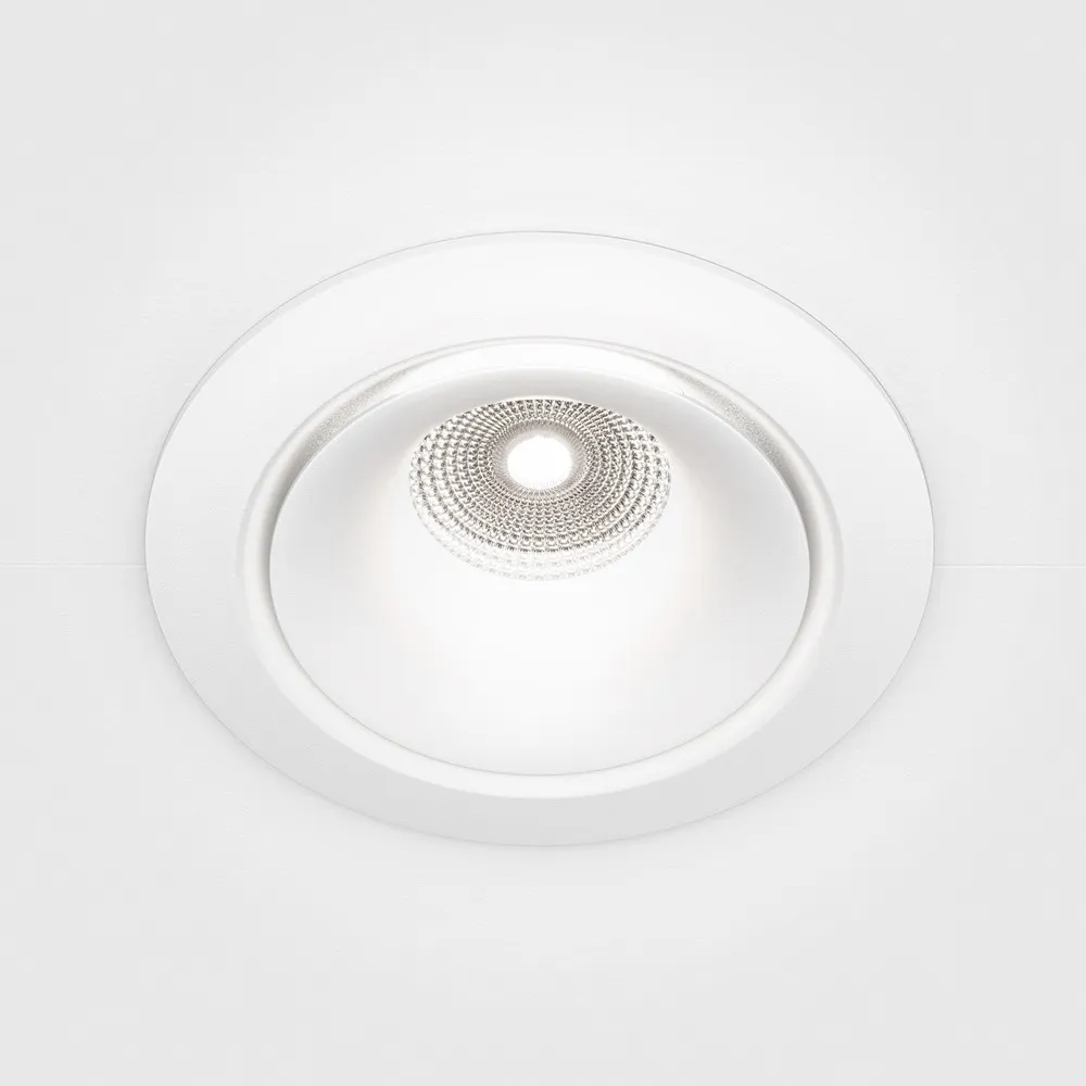 DL031-L12W4K-W Встраиваемый Светильник Downlight 4000K 60.0° IP 20 Алюминий LED Белый 12Вт