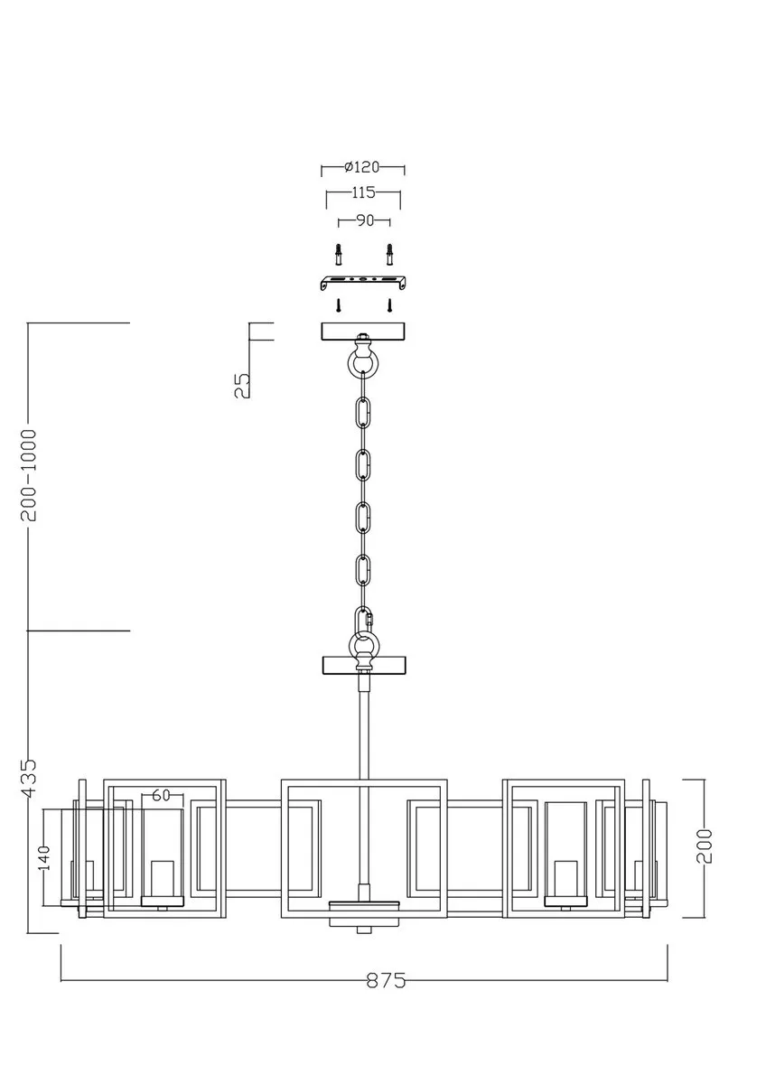 H009PL-08G Подвесной Светильник House 0K IP 20 Металл E14 Золото 40Вт