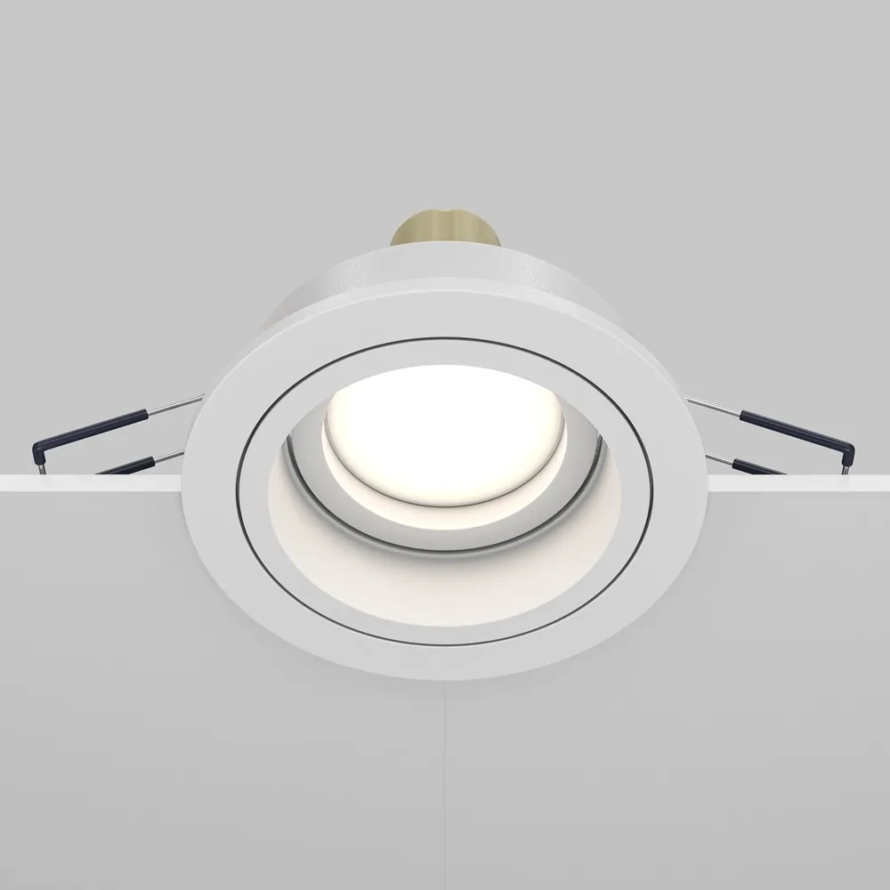 DL025-2-01W Встраиваемый Светильник Downlight 0K 120° IP 20 Алюминий GU10 Белый
