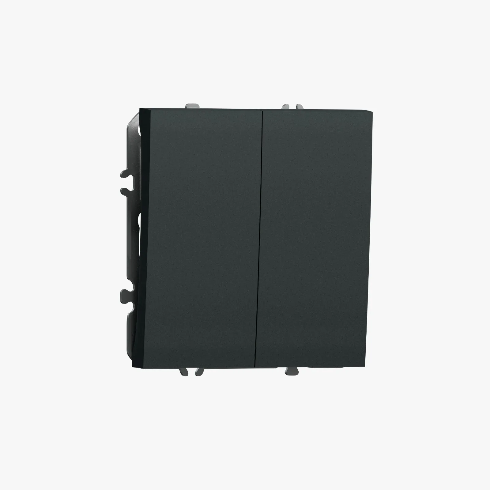 DB10800-DS29557 Выключатель проходной 2-клавишный, 10 A 250 В, черный графит Donel S08