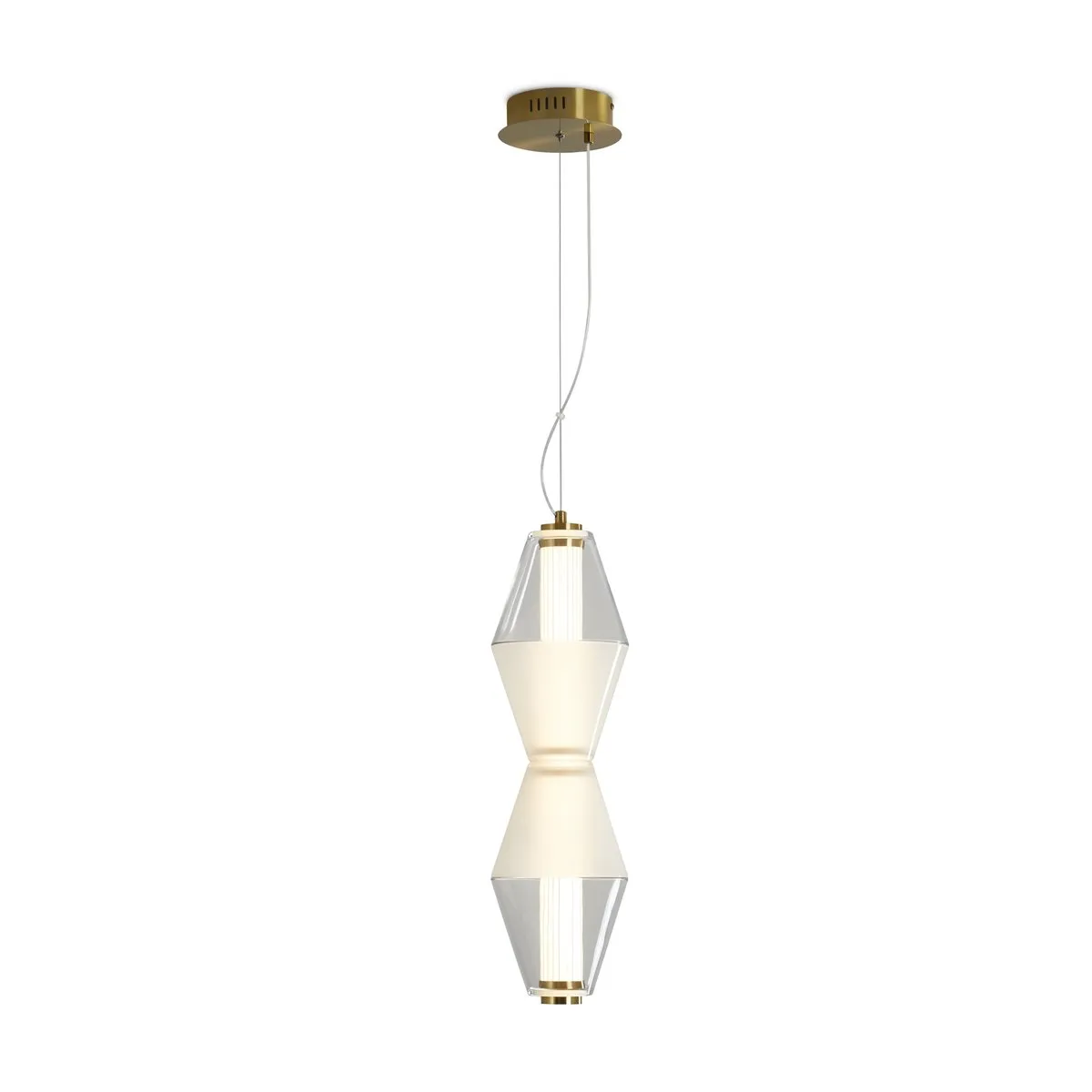 FR6137PL-L6BT1 Подвесной Светильник LED 3000K 120.0° IP 20 Металл, Стекло LED Латунь Прозрачный и белый 15Вт