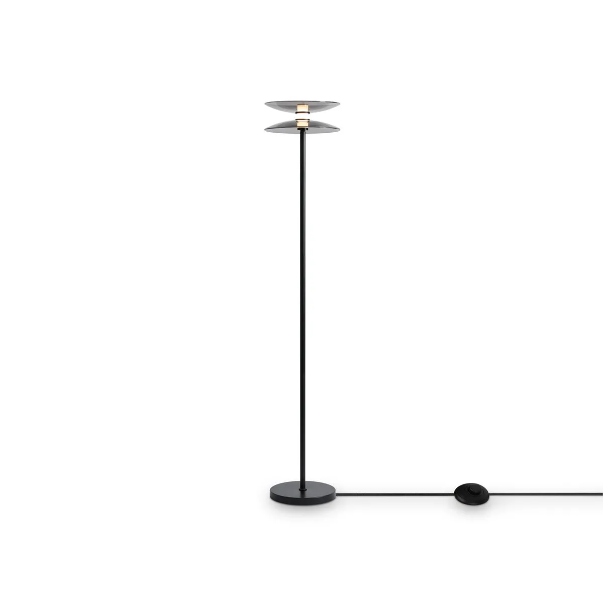 FR5537FL-L7B Напольный Светильник Modern 3000K 120.0° IP 20 Металл, Стекло LED Черный Дымчатый 7Вт