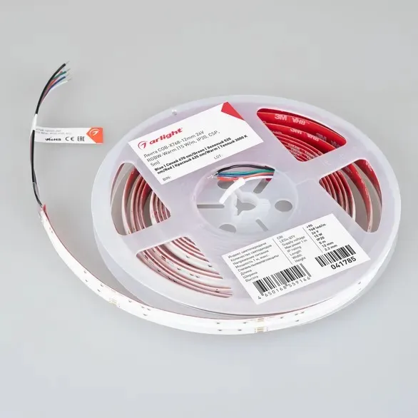 041785 Светодиодная лента COB-X768-12mm 24V RGBW-Warm (15 W/m, IP20, CSP, 5m) (Arlight, 5 лет)