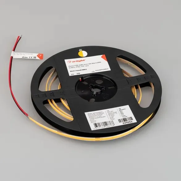 Светодиодная лента COB-X480-6mm 24V Warm3000 (6 W/m, IP20, CSP, 5m) (Arlight, -) 042036