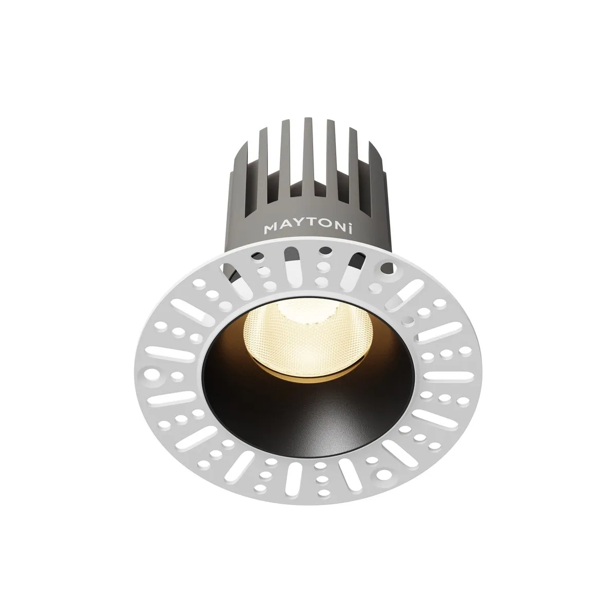 DL121-15W-3K-TRS-B Встраиваемый Светильник Downlight 3000K 50.0° IP 20 Алюминий LED Черный 15Вт