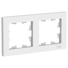Рамка Schneider Atlas Design, 2 поста (Белый) Артикул: ATN000102
