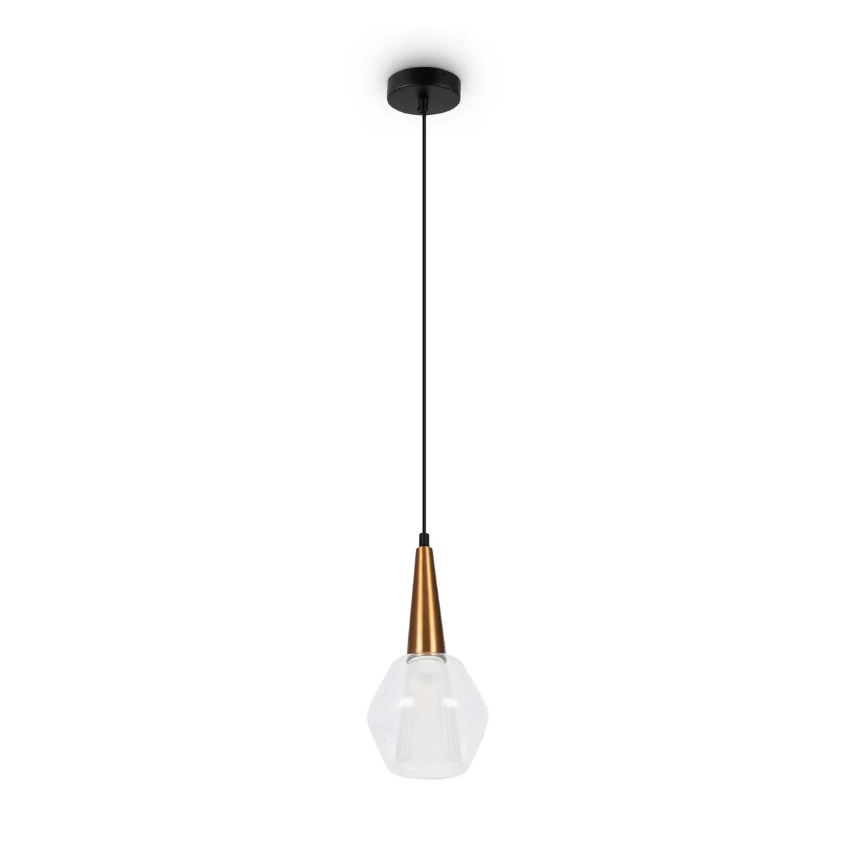 FR5133PL-01W Подвесной Светильник Modern 0K 120° IP 20 Металл, Стекло E14 Золото Прозрачный 40Вт