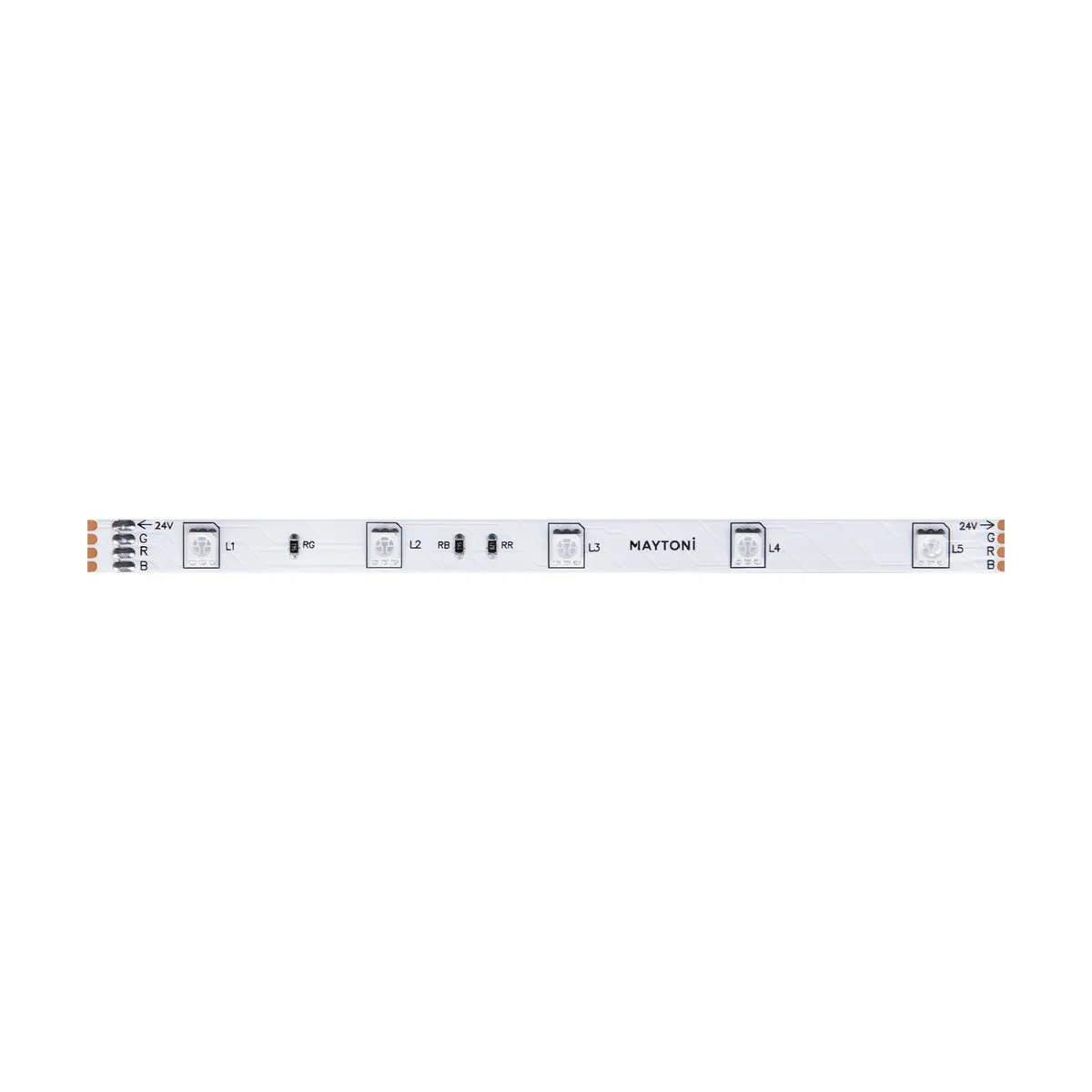 10166 Светильник Светодиодная лента Standard -K 120.0° IP 20 Медь LED Белый 7,2Вт 5м