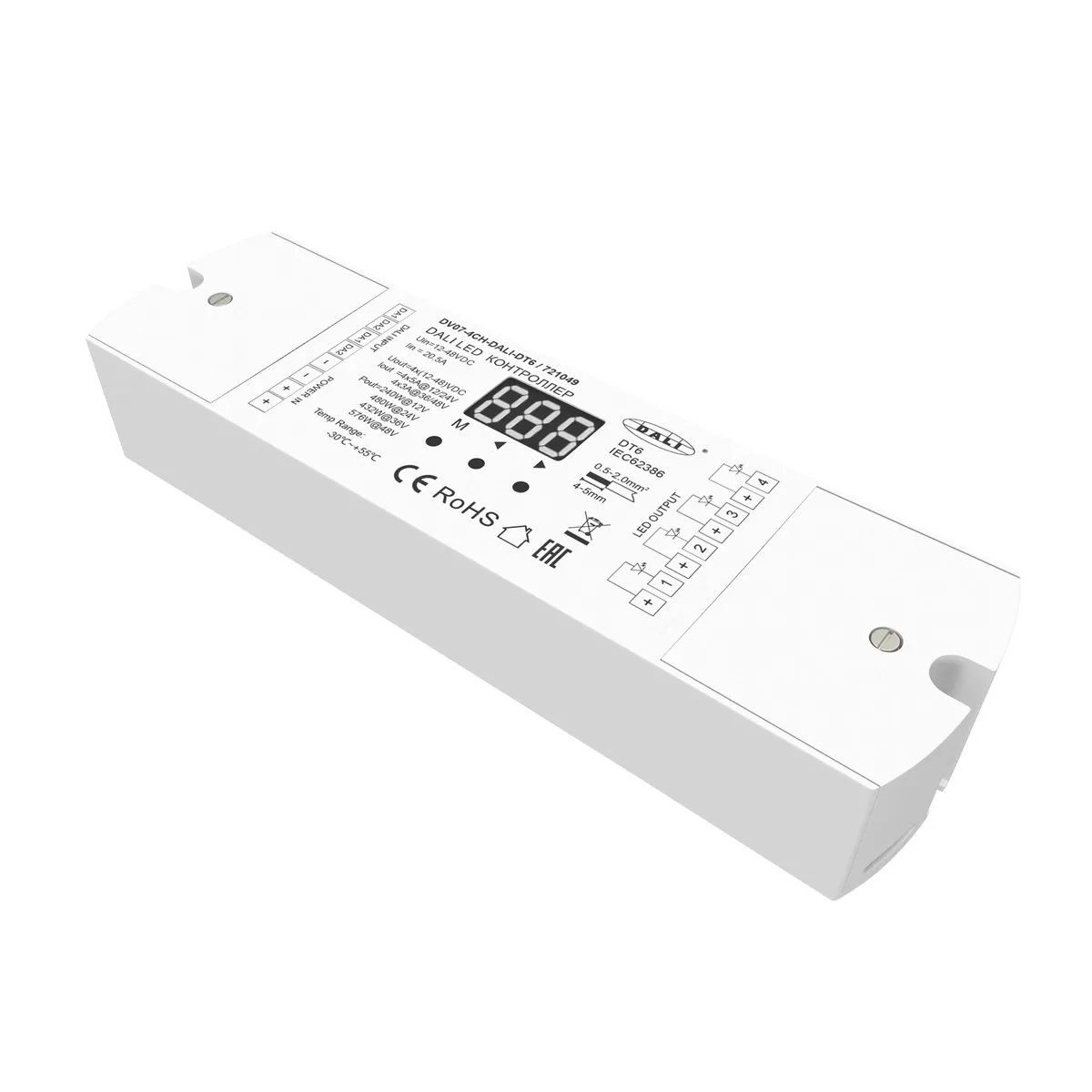 721049 Светильник DALI 0K IP 20 Пластик Белый 576Вт