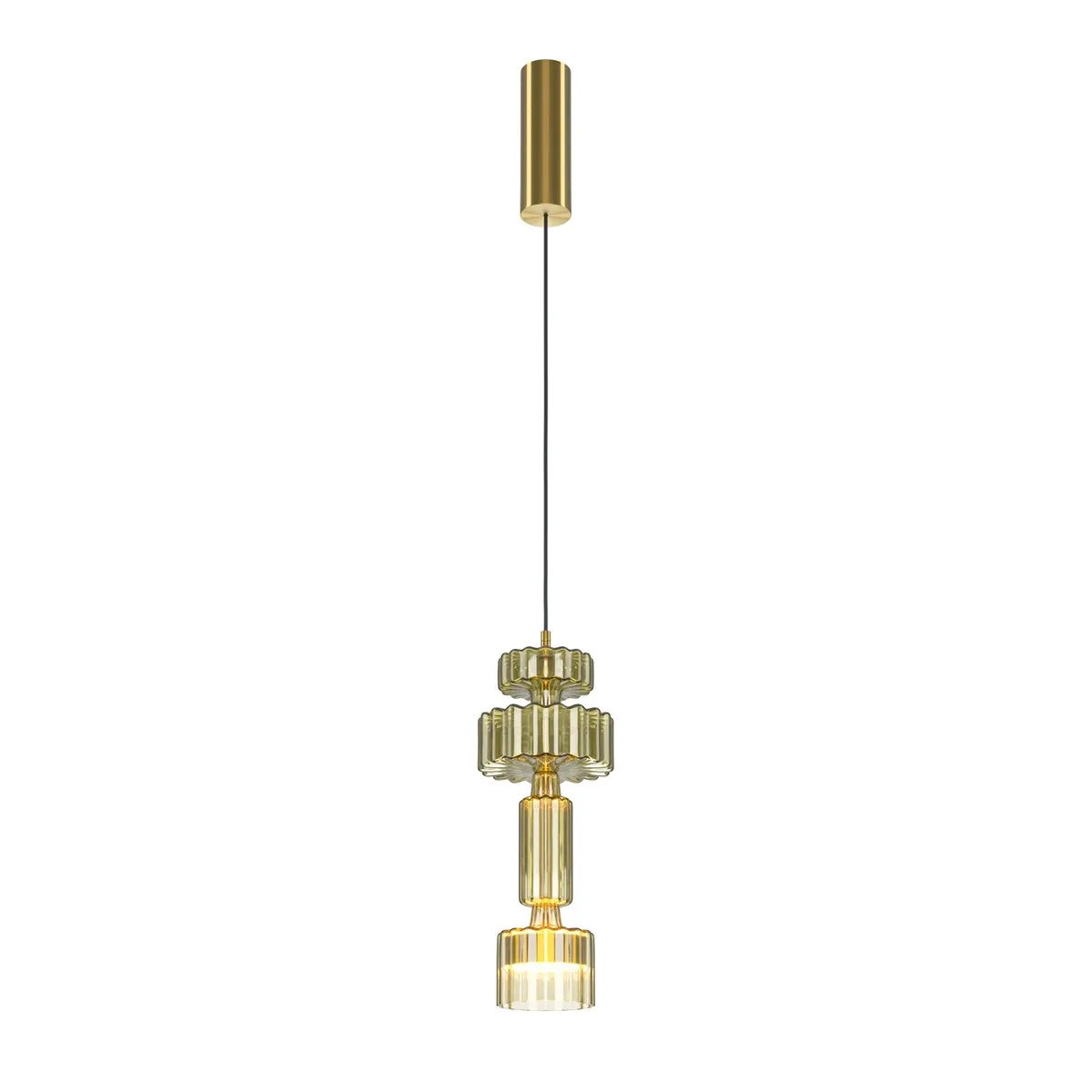 MOD253PL-L18BS3K1 Подвесной Светильник Modern 3000K 120.0° IP 20 Металл, Стекло LED Латунь Коньячный
