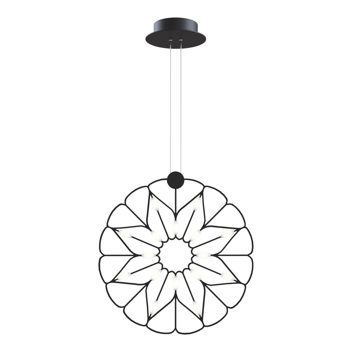 MOD037PL-L16B Подвесной Светильник Modern 3000K 120.0° IP 20 Алюминий LED Черный 16Вт