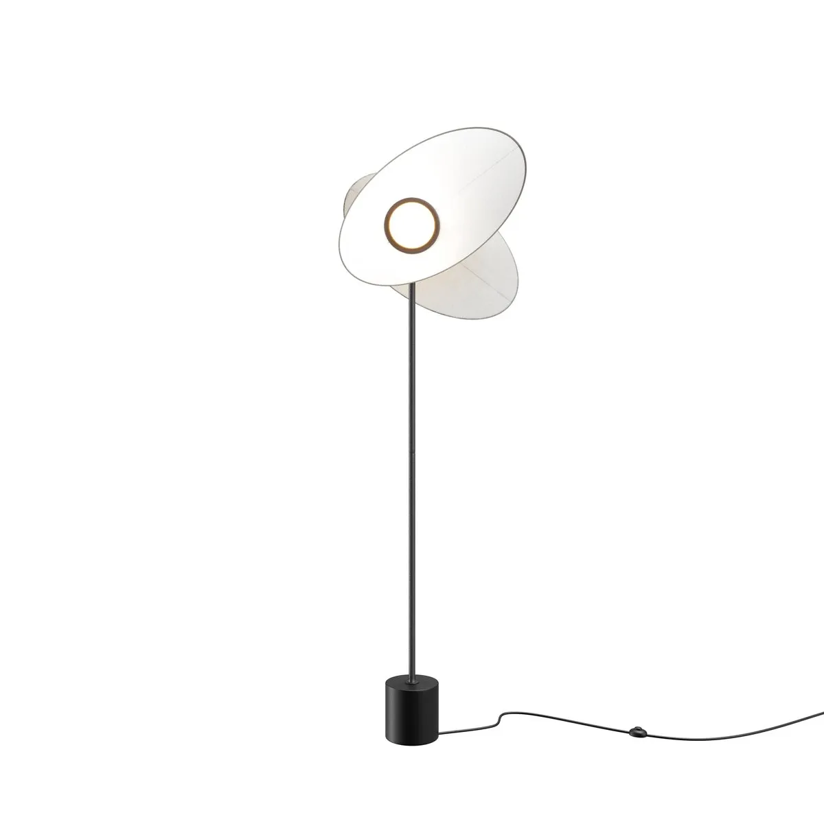 MOD396FL-L10W3K Напольный Светильник Modern 3000K 120.0° IP 20 Алюминий, Ткань LED Черный Белый