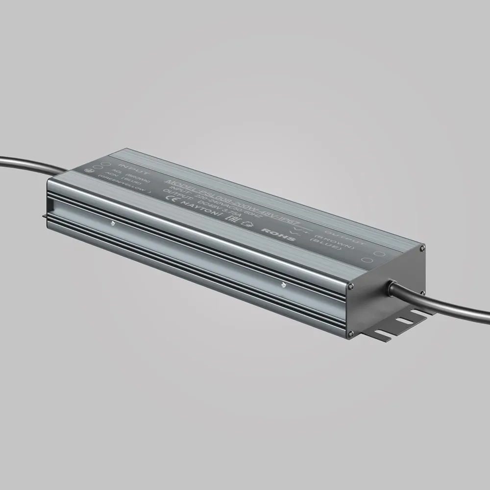 PSL008-200W-48V-IP67 Светильник Блоки питания 48В 0K 120° IP 67 Алюминий Серебро 200Вт