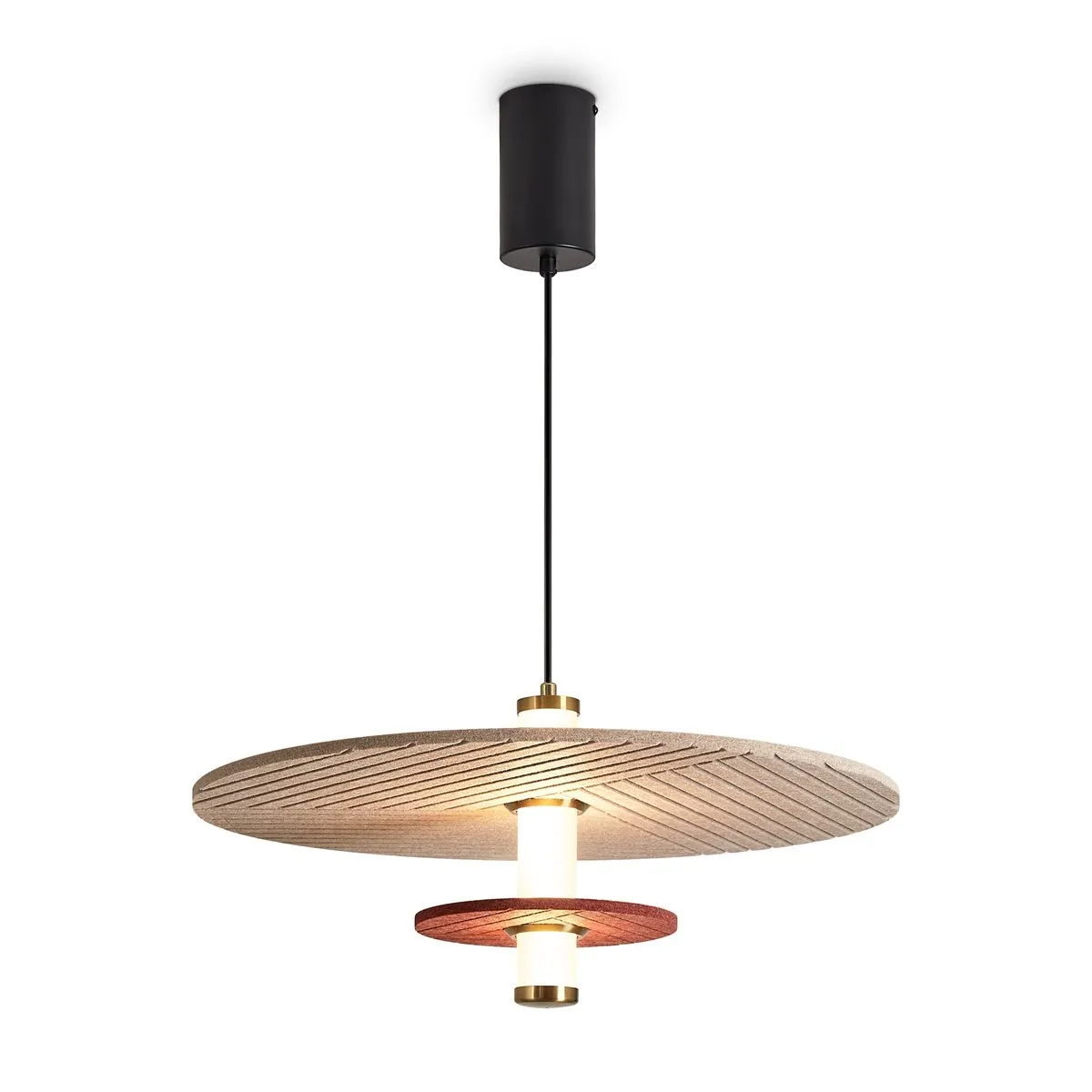 FR5494PL-L9TR Подвесной Светильник Modern 3000K 180.0° IP 20 Металл, Фетр LED Черный Бежевый и Красный 10Вт