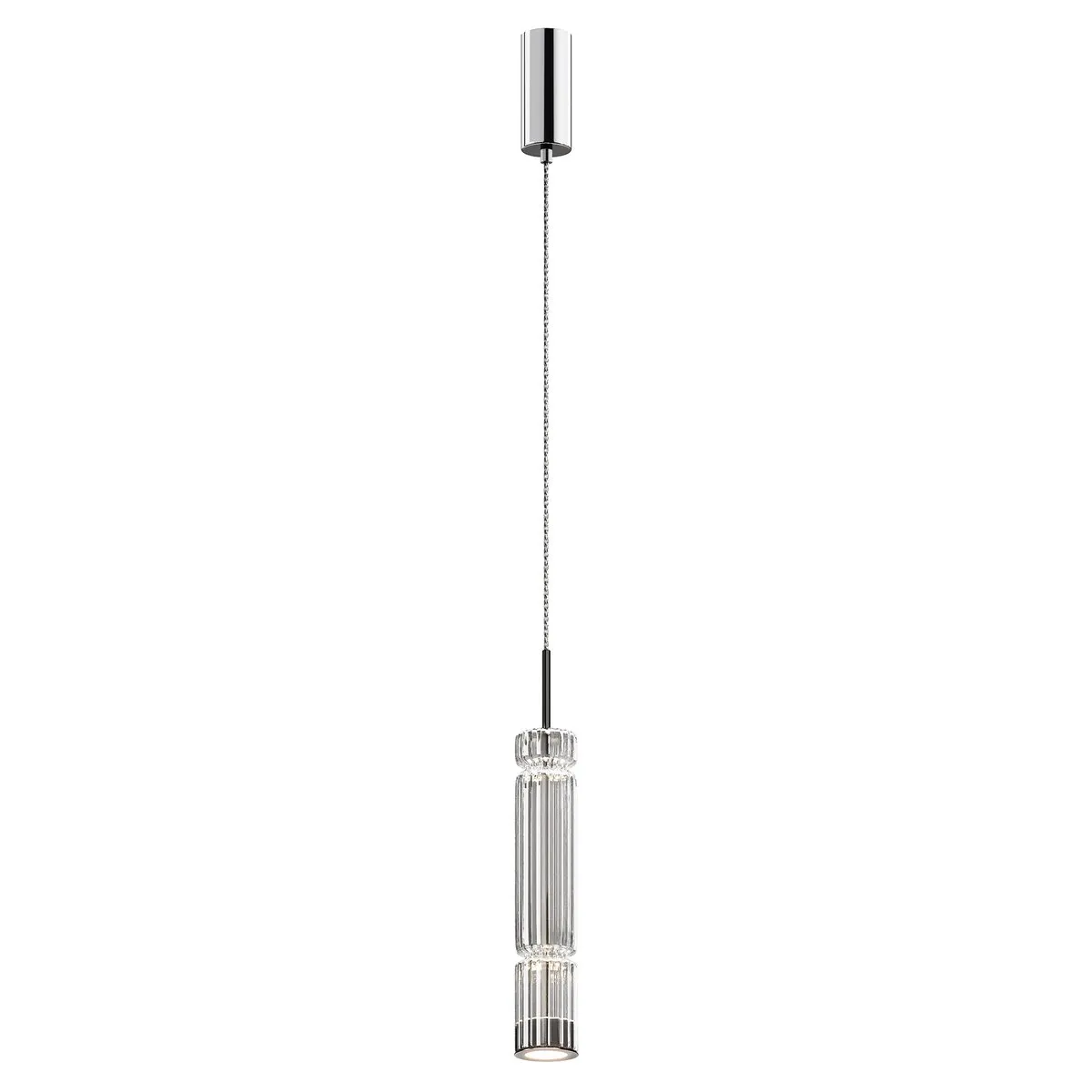 MOD272PL-L12CH3K Подвесной Светильник Modern 3000K 120.0° IP 20 Металл, Стекло LED Хром Прозрачный 8Вт
