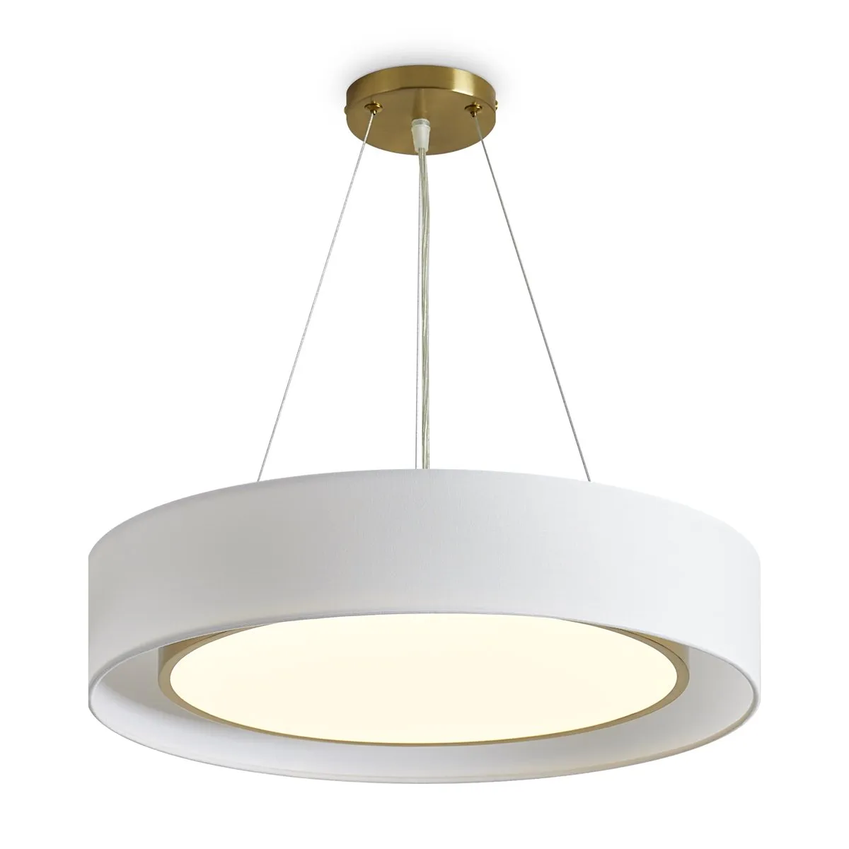 FR6170PL-L52BS Подвесной Светильник LED 3000K 120.0° IP 20 Металл, Ткань LED Латунь Белый 31Вт