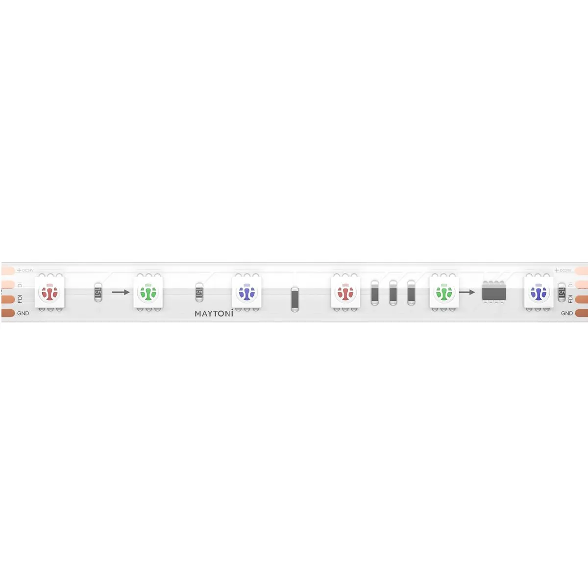 201249 Светильник Светодиодная лента Ultra 120.0° IP 68 Медь LED Белый 14,4Вт 5м